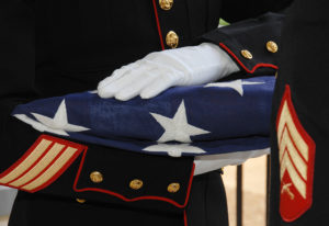 Funeral detail honors military member’s service.